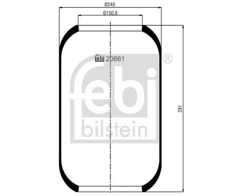 FEBI BILSTEIN dėklas, pneumatinė pakaba 20661